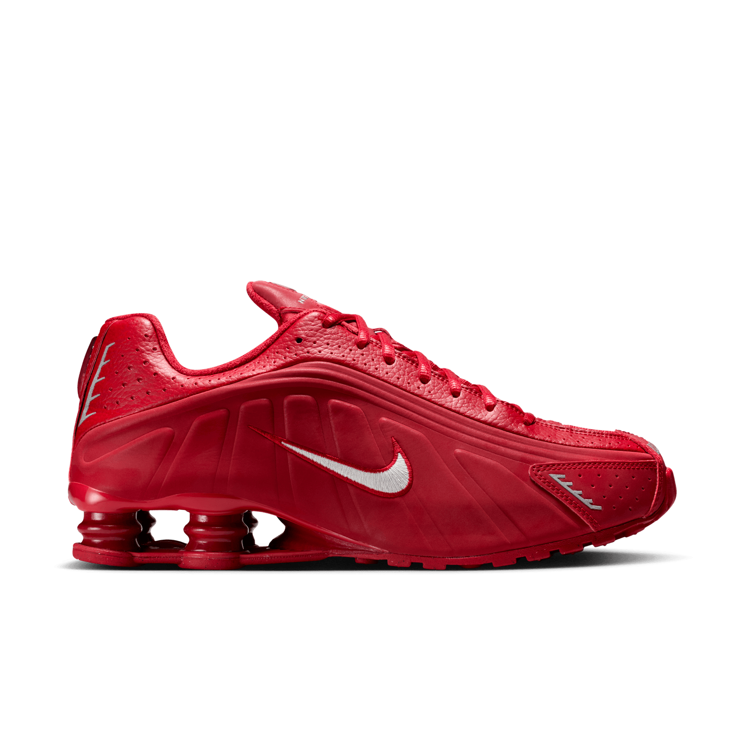 Nike Shox R4 Gym Red Metallic Silver Courtside Sneakers nike-shox-r4-gym-red-metallic-silver-courtside-sneakers