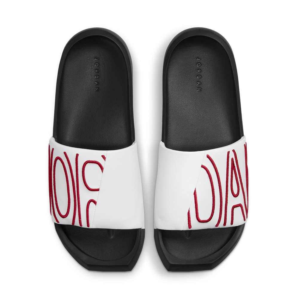 Air Jordan NOLA Slide White Red W Courtside Sneakers