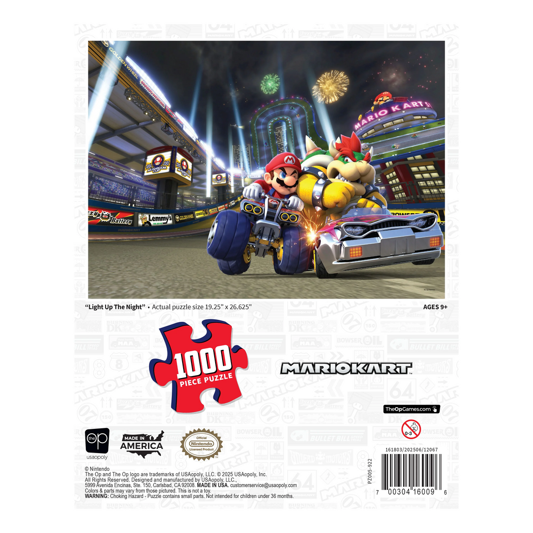 Mario Kart "Light Up the Night" 1,000 Piece Puzzle