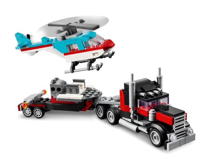 LEGO® Creator 3-in-1 Flatbed Truck with Helicopter 31146