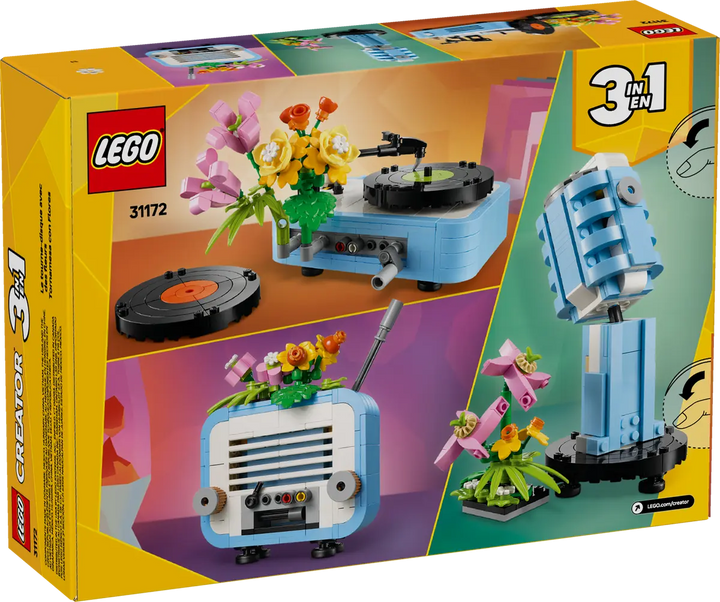 LEGO® Creator 3-in-1 Record Player with Flowers 31172