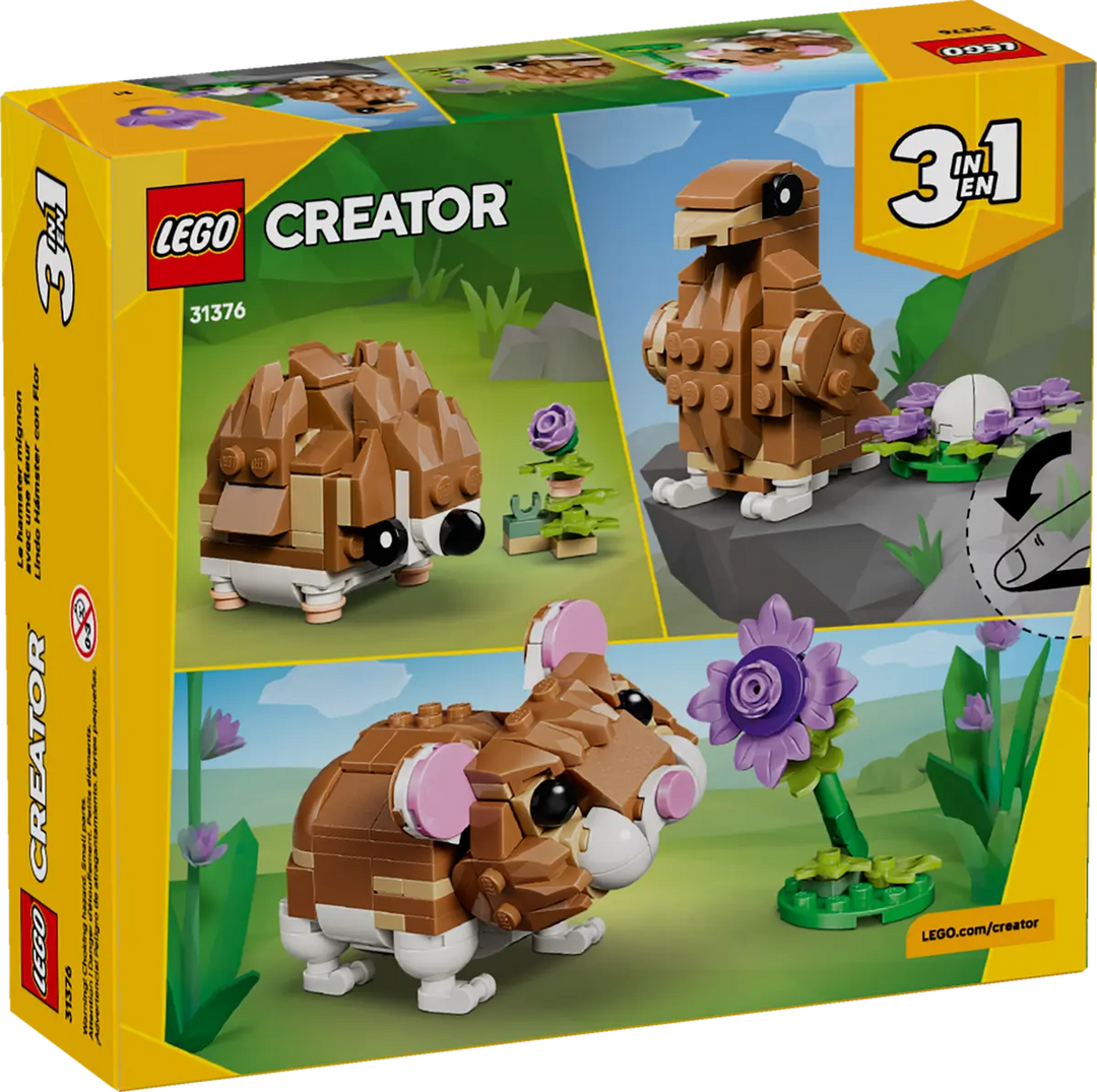 LEGO® Creator 3-in-1 Cute Hamster with a Flower 31376