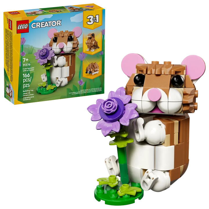 LEGO® Creator 3-in-1 Cute Hamster with a Flower 31376