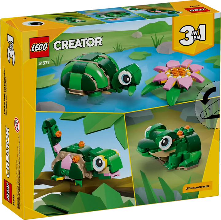 LEGO® Creator 3-in-1 Turtle with a Water Lily Flower 31377