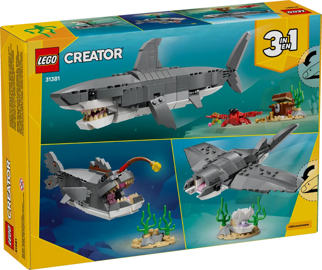 LEGO® Creator 3-in-1 Fierce Shark with a Treasure Chest 31381