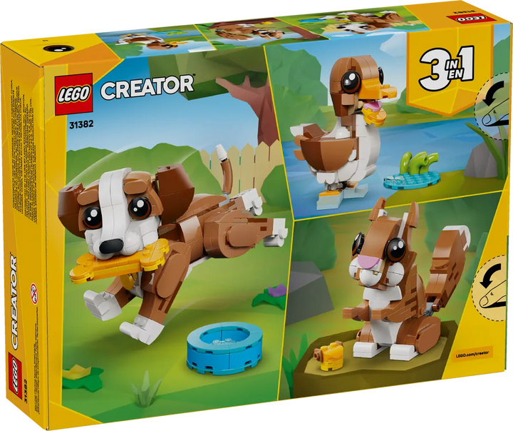 LEGO® Creator 3-in-1 Cute Animals: Playful Puppy Dog 31382