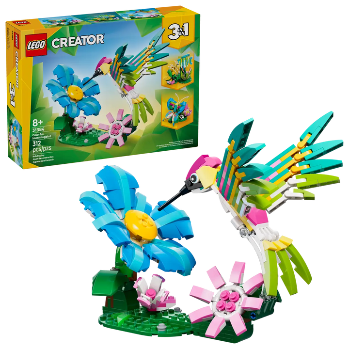 LEGO® Creator 3-in-1 Wild Animals: Colorful Hummingbird 31384