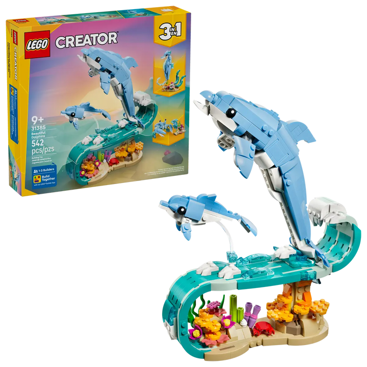 LEGO® Creator 3-in-1 Sea Animals: Beautiful Dolphins 31385