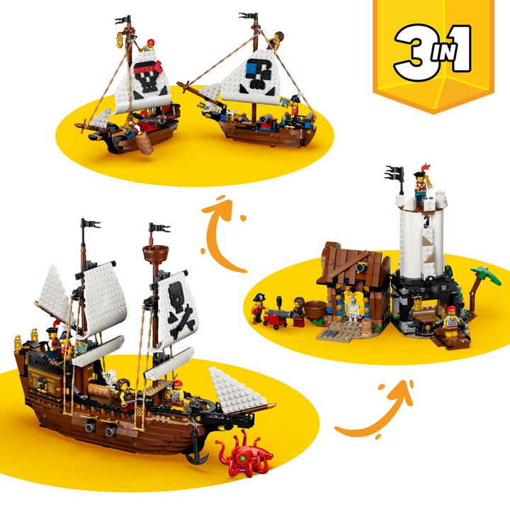 LEGO® Creator 3-in-1 Iconic Pirate Ship 31387