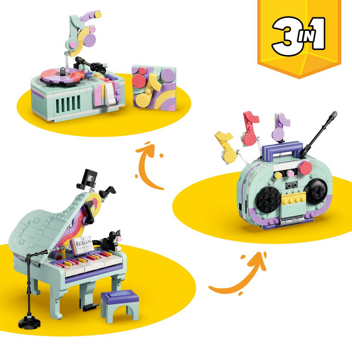 LEGO® Creator 3-in-1 Music Decor Piano with Cat 31392