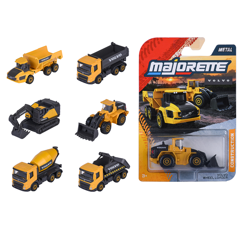 Majorette - 1:64 Volvo Construction, Assorted
