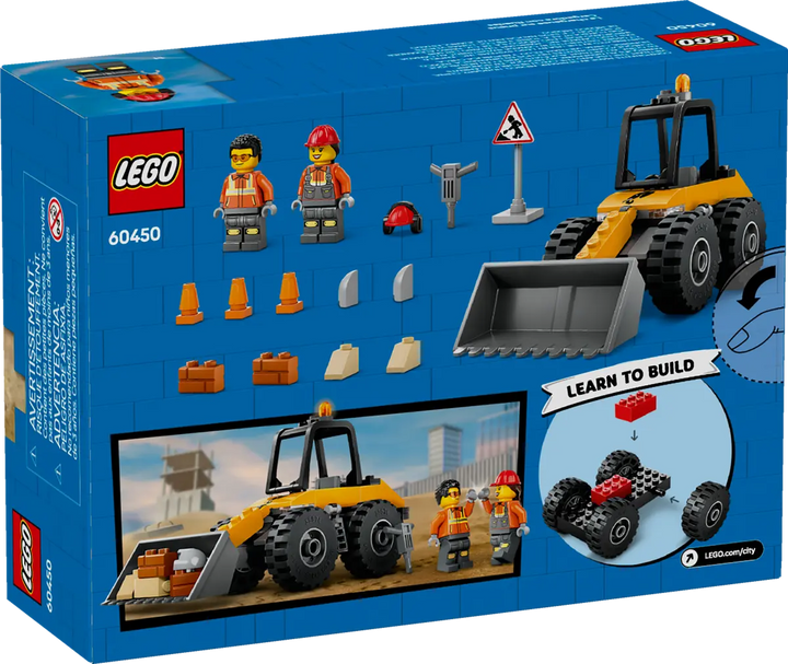 LEGO® City Yellow Construction Wheel Loader 60450