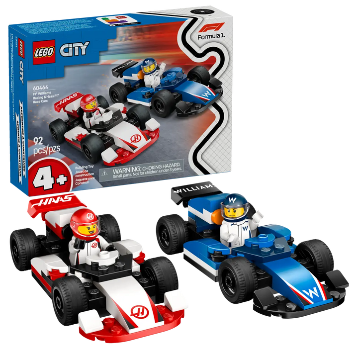 LEGO® City F1® Williams Racing & Haas F1® Race Cars 60464