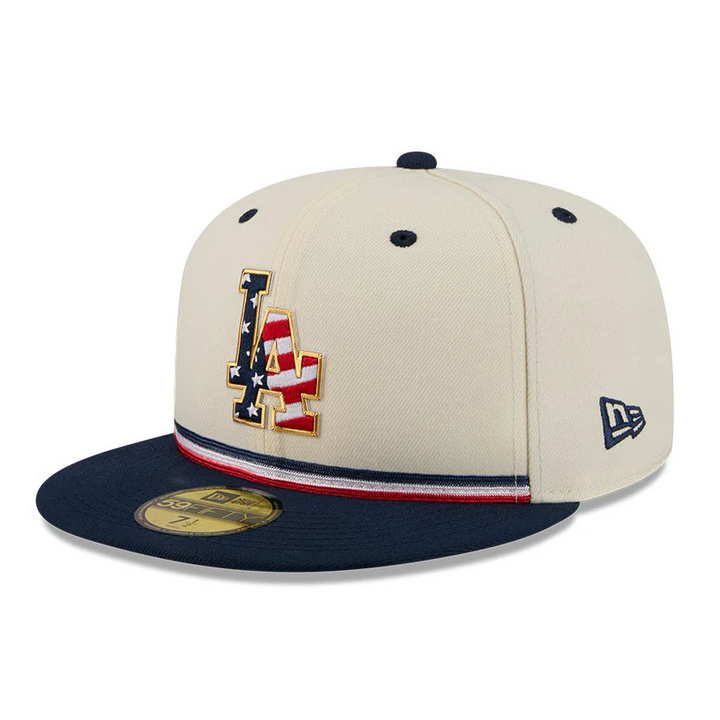 NEW ERA 59FIFTY 2026 MLB 4TH OF JULY LOS ANGELES DODGERS 250TH ANNIVERSARY PATCH HAT