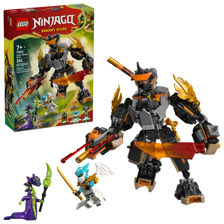 LEGO® NINJAGO® Cole's Mission Mech & Dragon Zane 71854