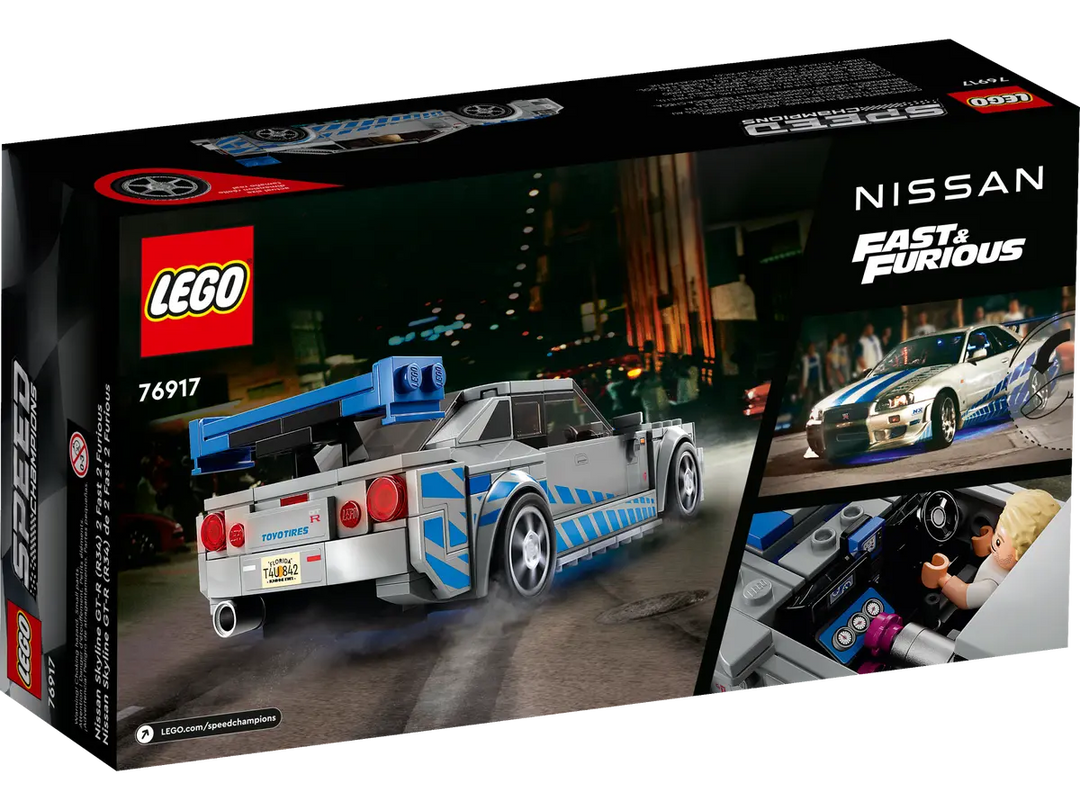 LEGO® Speed Champions 2 Fast 2 Furious Nissan Skyline GT-R (R34) 76917
