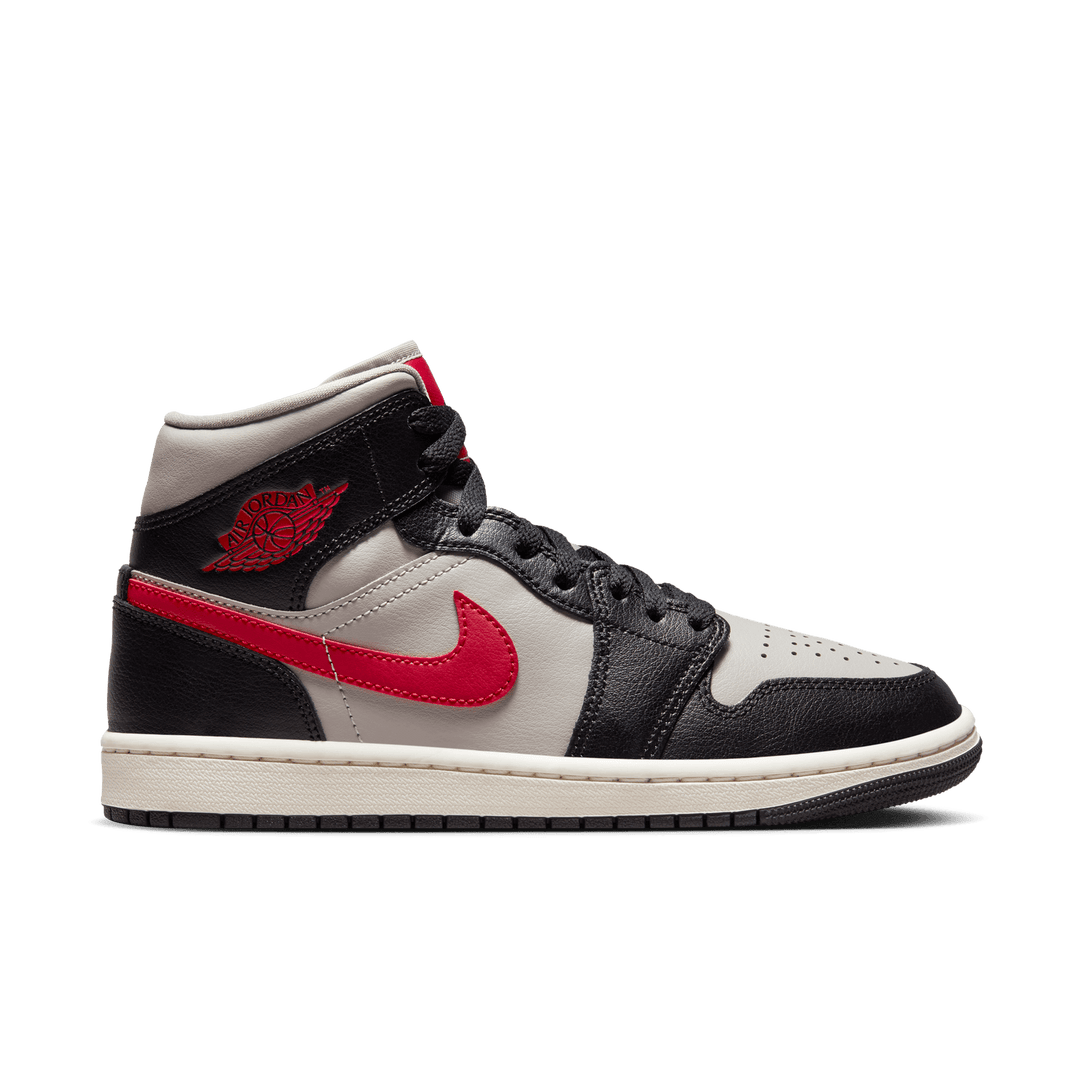 Women's Air Jordan 1 Mid 'Black/Red/Grey' – Courtside Sneakers