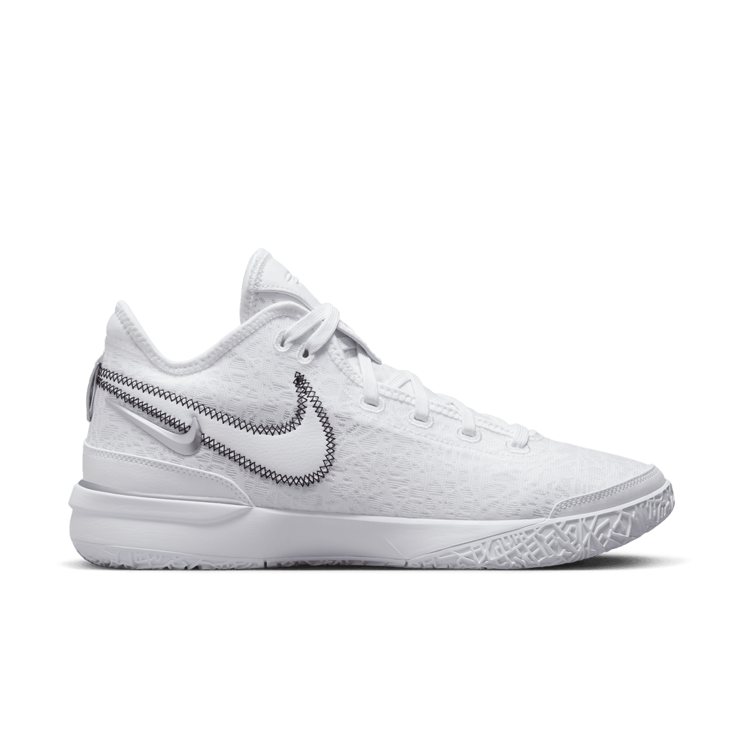 Nike Lebron NXXT Gen White Metallic Silver Courtside Sneakers