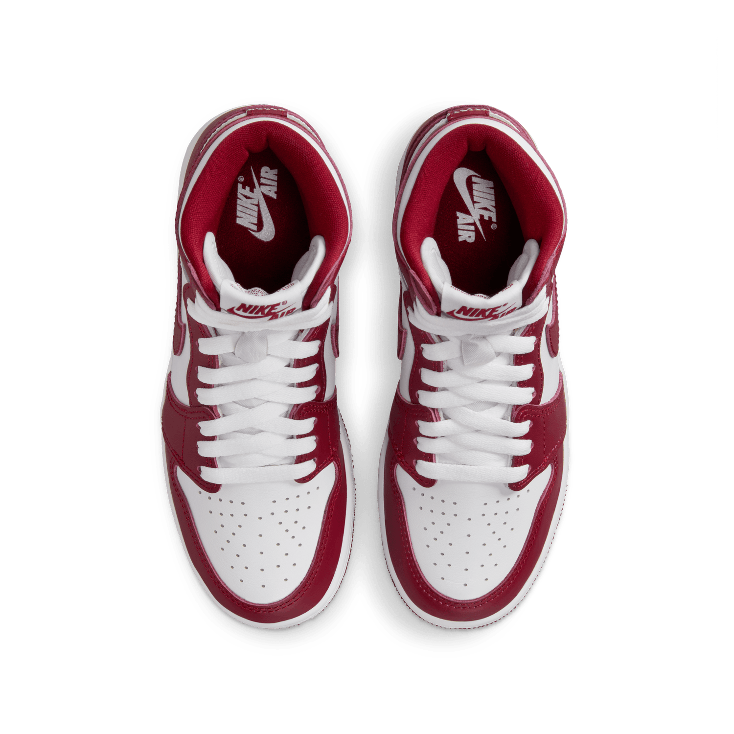 air jordan 1 retro high red and white