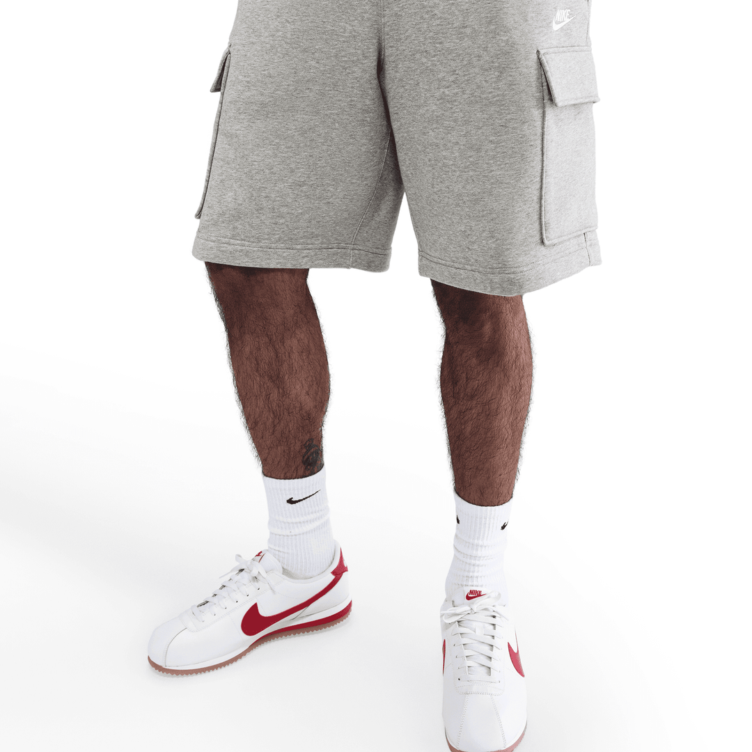 Nike Club Men's Fleece Cargo Shorts 'Dark Grey Heather'