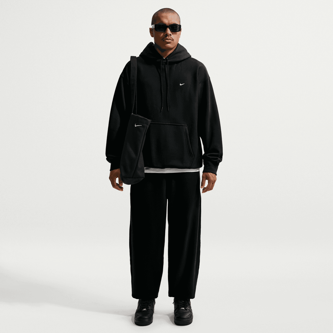 Nike Solo Swoosh Pullover Hoodie 'Black/White'