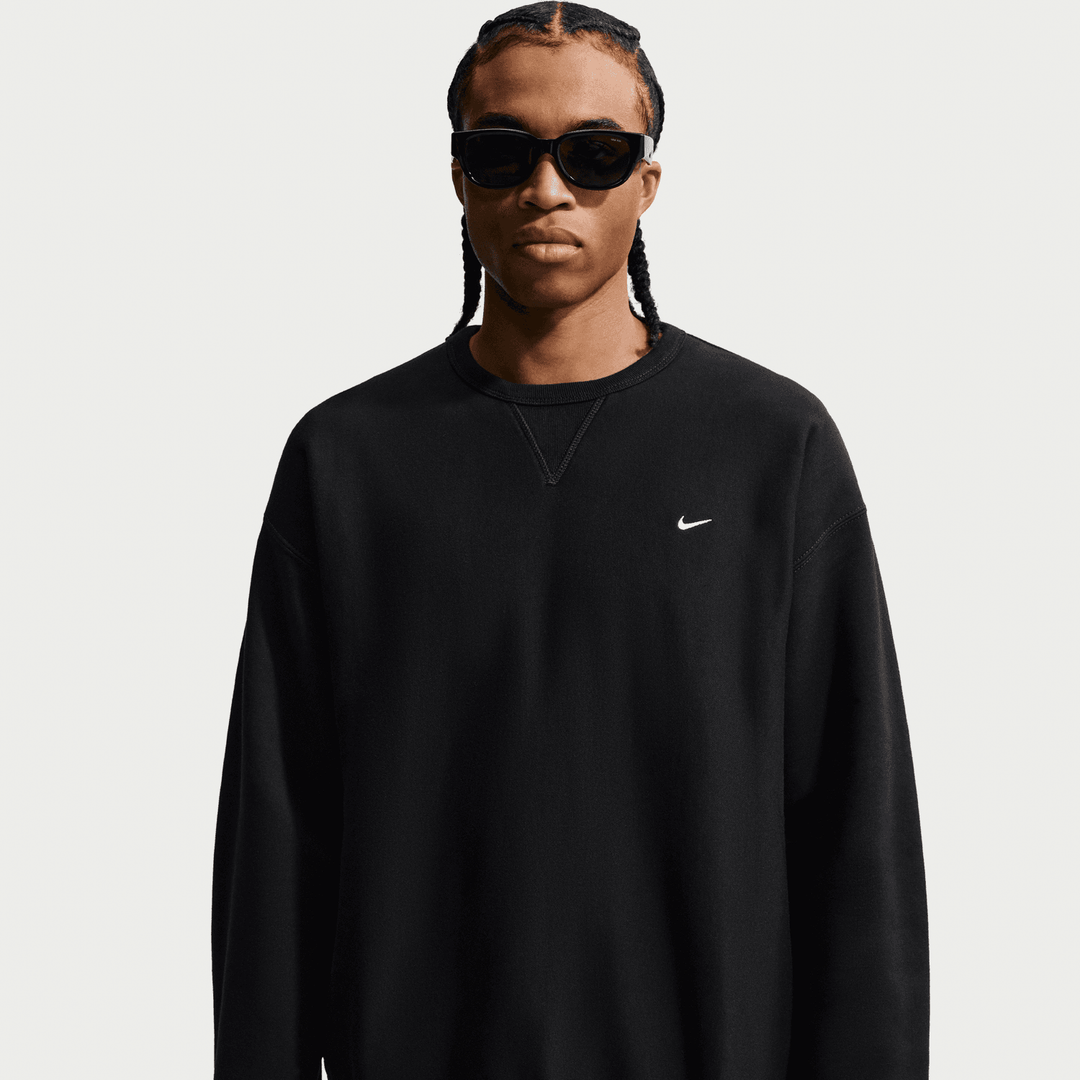 Nike Solo Swoosh Pullover Crew 'Black/White'