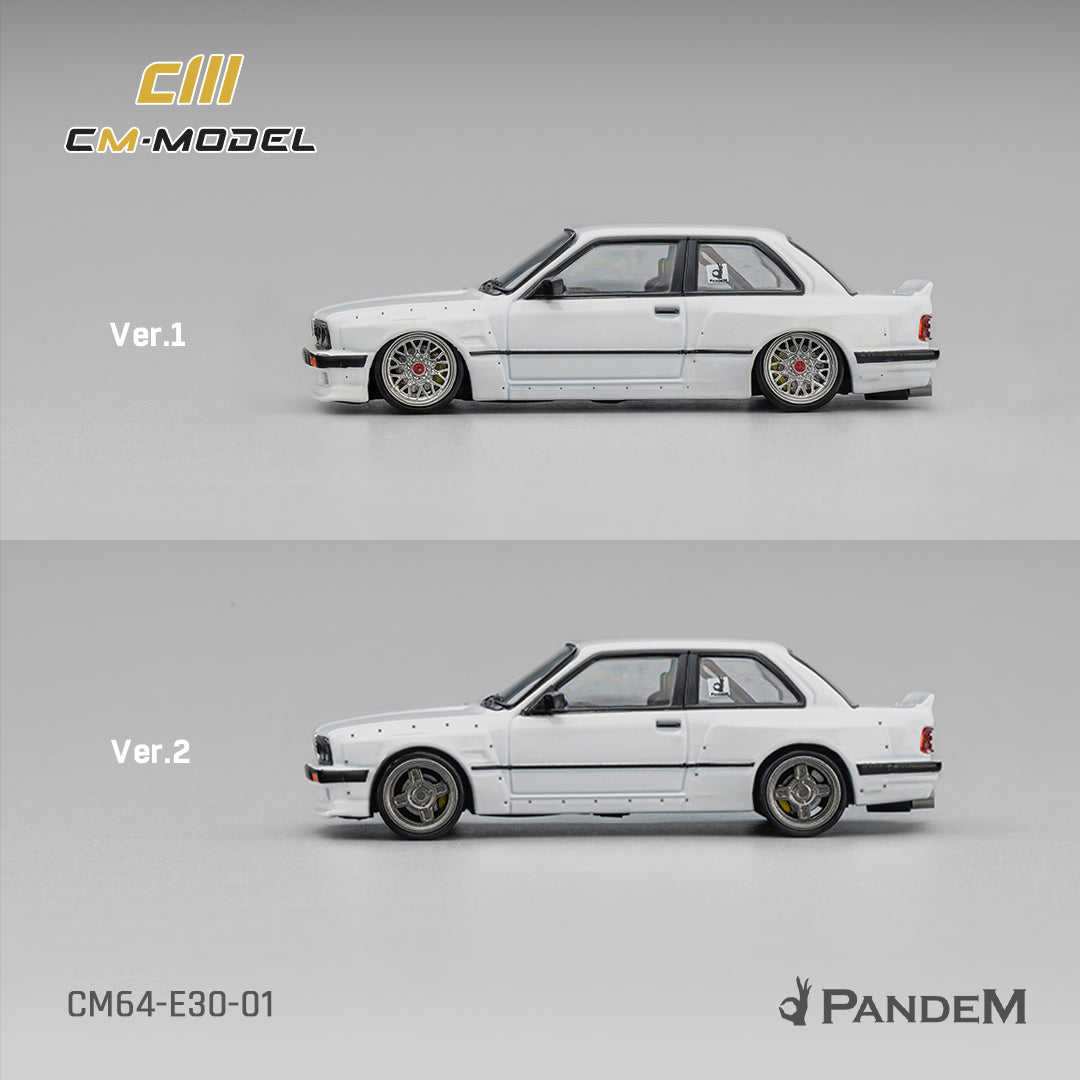 CM MODEL 1/64 Pandem M3 E30 Pearl White CM64-E30-01