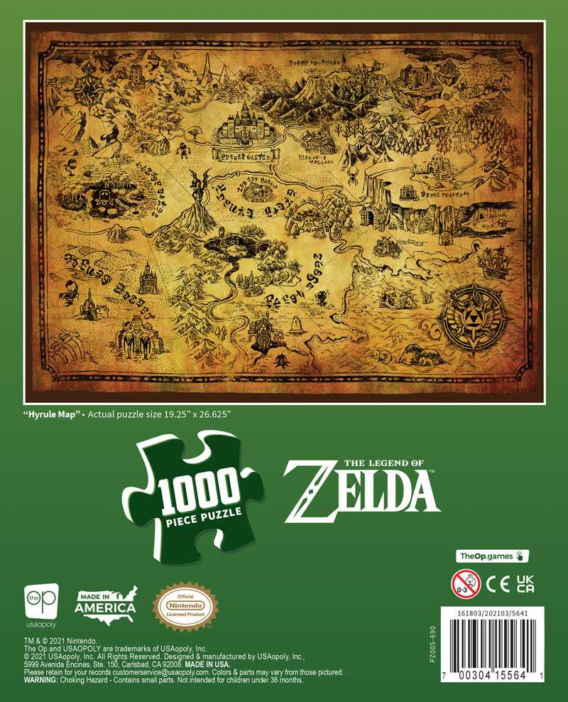 The Legend of Zelda™ "Hyrule Map" 1000 Piece Puzzle