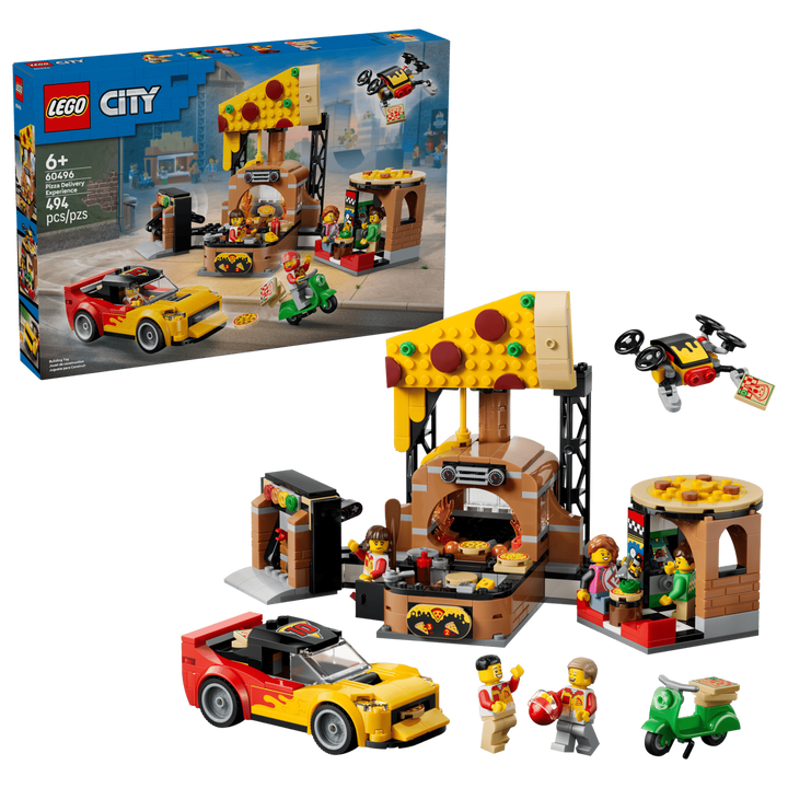 LEGO® City Pizza Delivery Experience with Vehicles 60496
