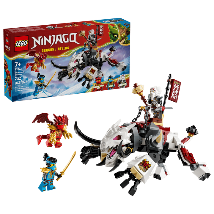 LEGO® NINJAGO® Zilvar and Grimtak the Dragon Beast 71863
