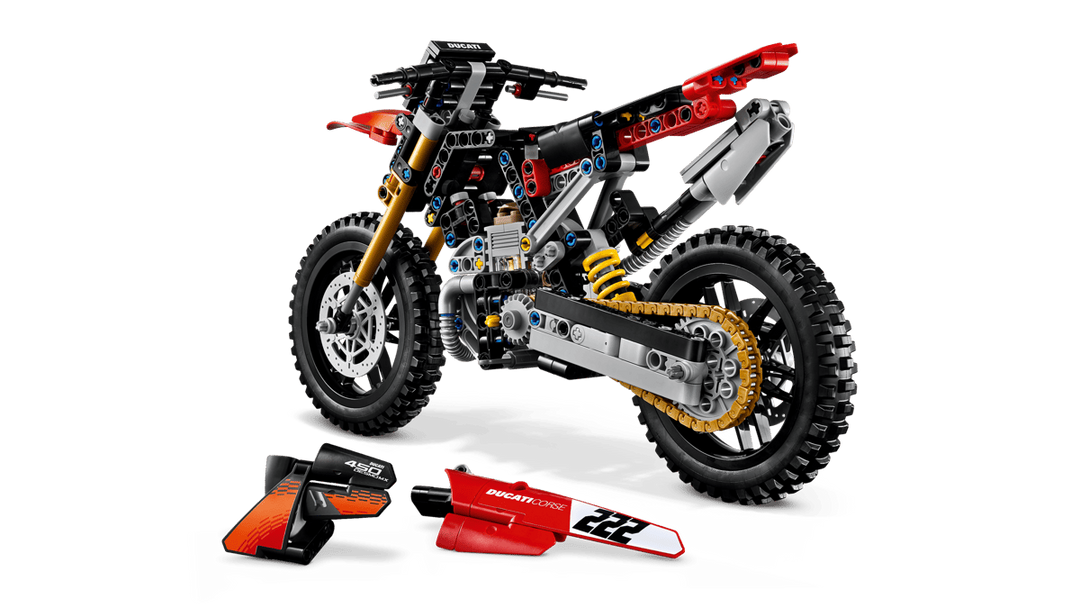LEGO® Technic™ Ducati Desmo450 MX Factory Motorcycle 42238