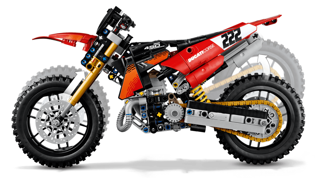 LEGO® Technic™ Ducati Desmo450 MX Factory Motorcycle 42238