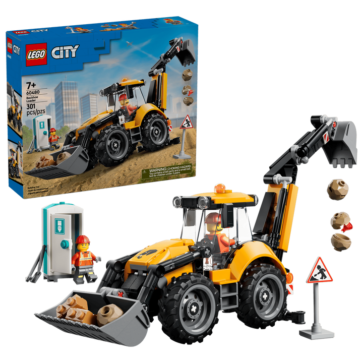 LEGO® City Yellow Backhoe Loader 60480