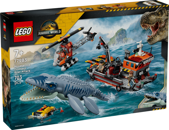 LEGO® Jurassic World™ Mosasaurus Dinosaur Boat Attack 77983