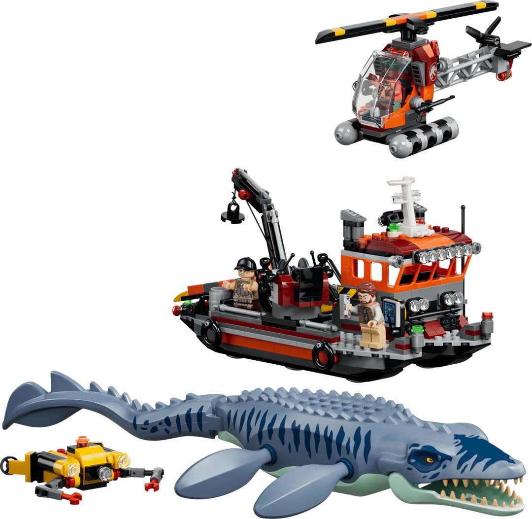 LEGO® Jurassic World™ Mosasaurus Dinosaur Boat Attack 77983