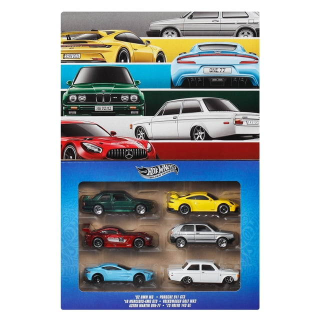 Hot Wheels Silver Series - Euro Style 6 Vehicles pack