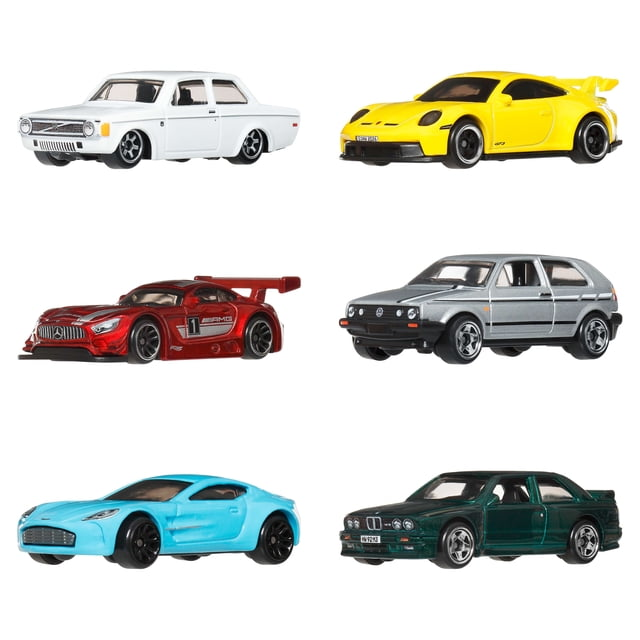 Hot Wheels Silver Series - Euro Style 6 Vehicles pack