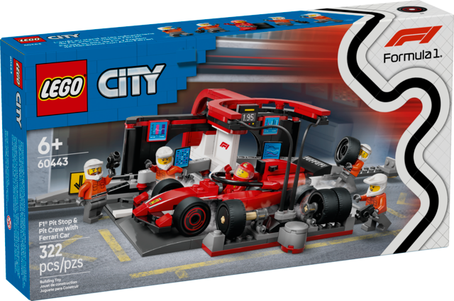 LEGO® City F1® Pit Stop & Pit Crew with Ferrari Car 60443