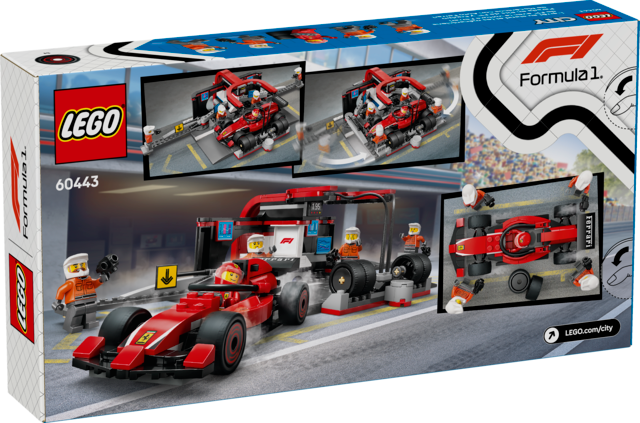 LEGO® City F1® Pit Stop & Pit Crew with Ferrari Car 60443