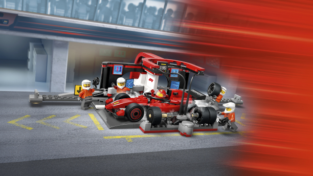 LEGO® City F1® Pit Stop & Pit Crew with Ferrari Car 60443