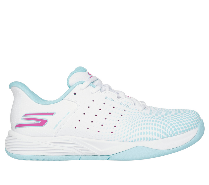 Women's Skechers Slip-ins Relaxed Fit: Viper Court Reload 'White/Turquoise'