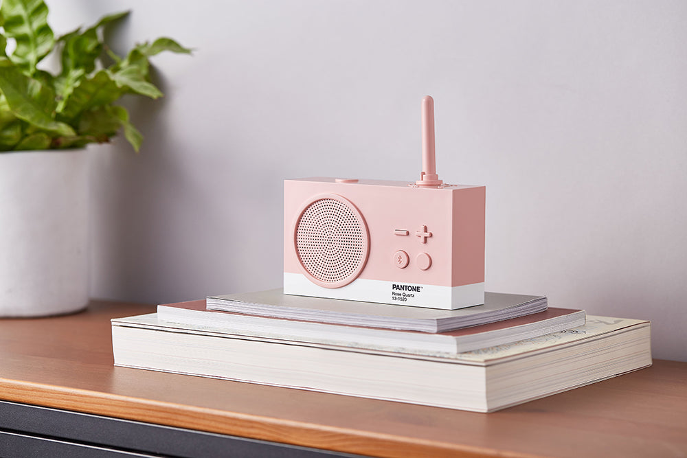 Lexon X Pantone Tykho 3 Bluetooth Speaker & Radio 'Rose Qaurtz'