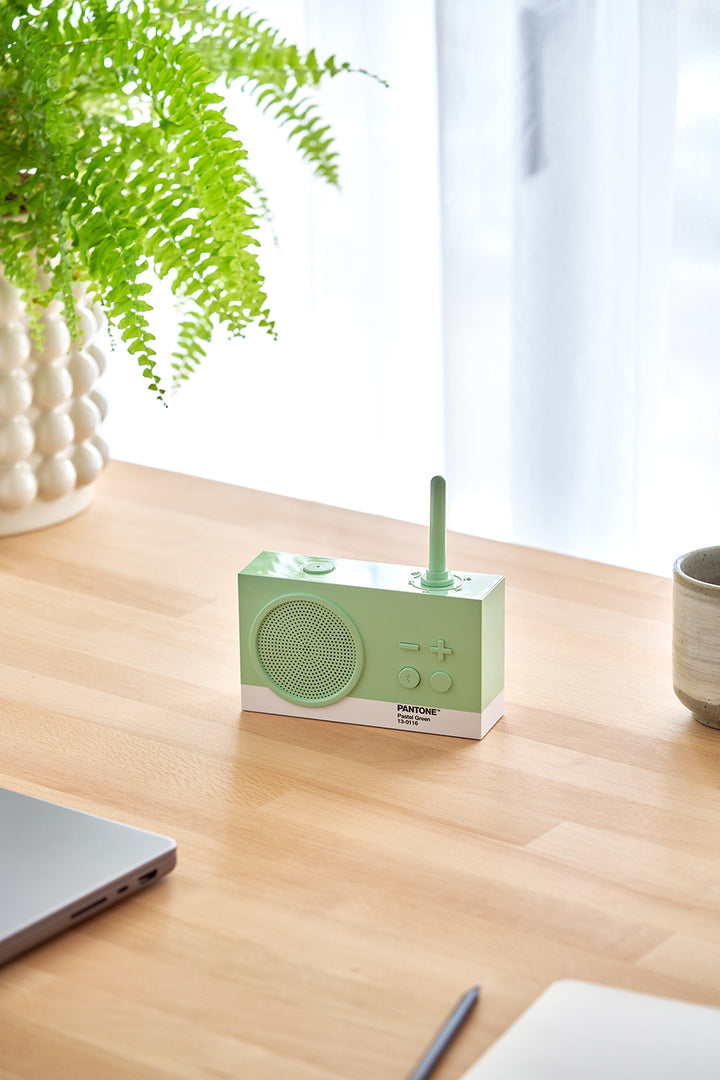 Lexon X Pantone Tykho 3 Bluetooth Speaker & Radio 'Pastel Green'
