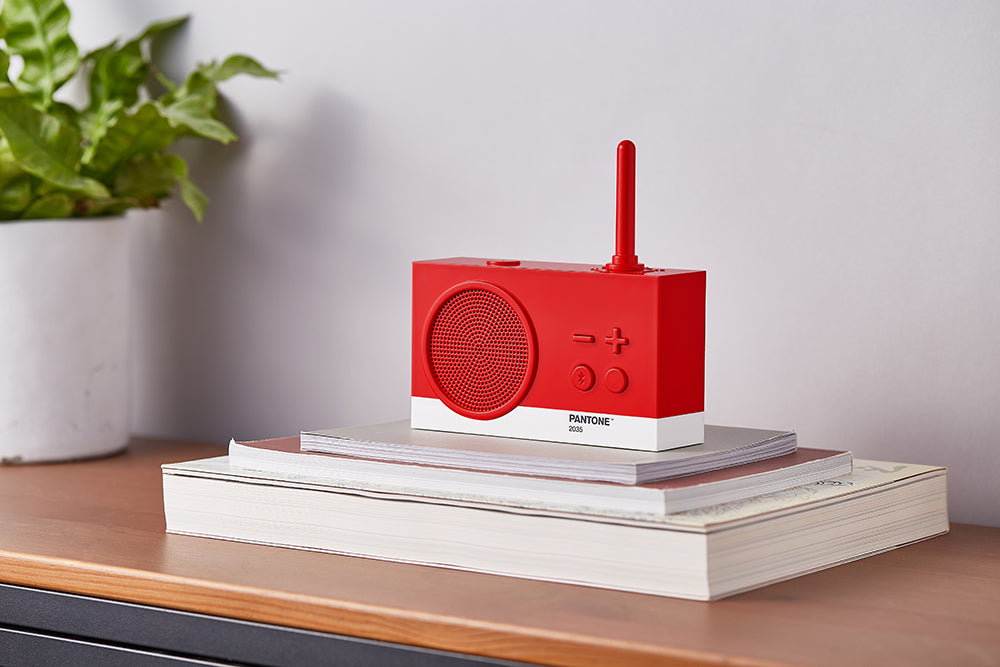 Lexon X Pantone Tykho 3 Bluetooth Speaker & Radio 'Red'