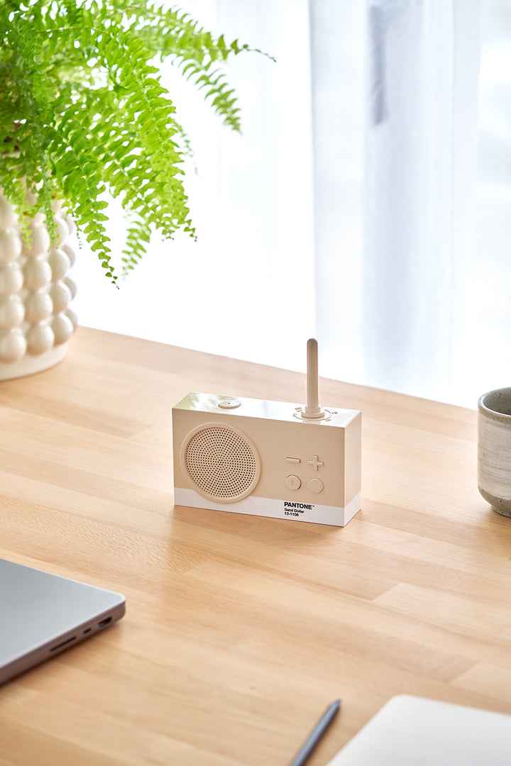 Lexon X Pantone Tykho 3 Bluetooth Speaker & Radio 'Sand Dollar'