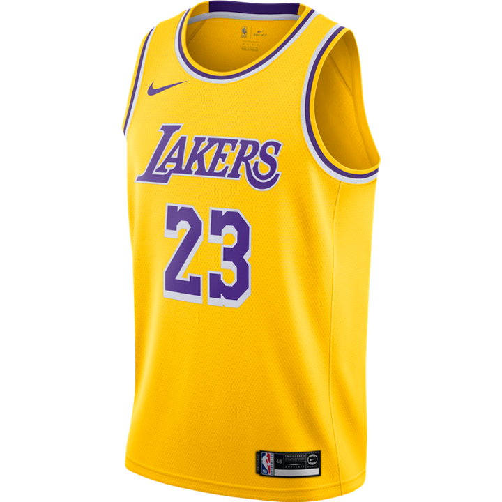 LeBron Lakers Icon Edition NBA Swingman Jersey 'Gold'
