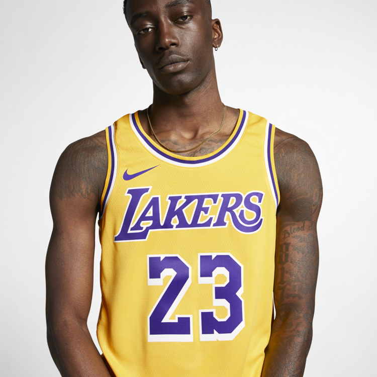 LeBron Lakers Icon Edition NBA Swingman Jersey 'Gold'