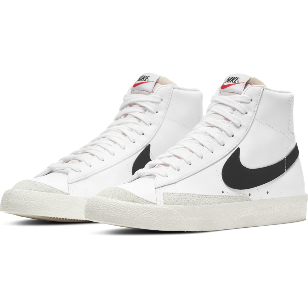 Nike Blazer Mid 77 Vintage White Black Courtside Sneakers