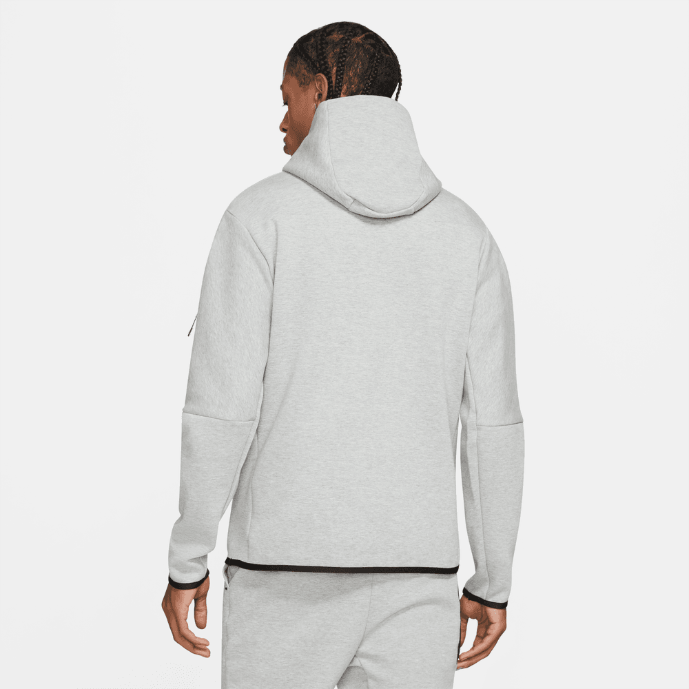 Nike Sportswear Tech Fleece Pullover Hoodie Heather Grey Courtside Sneakers