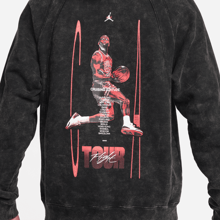 Jordan Flight Heritage French Terry Pullover 'Washed Black'